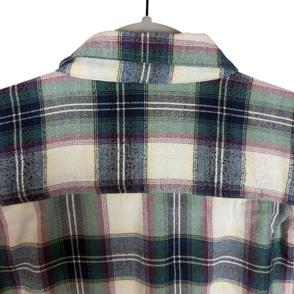 American Hero Plaid Thermal Knit Shirt Men's XL Blue Lined Button-Up - Picture 6 of 13